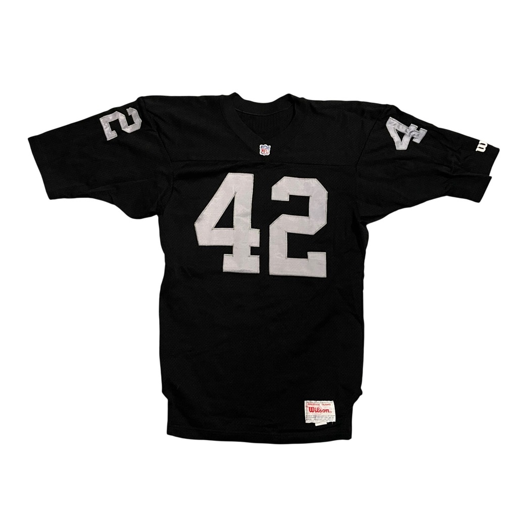 Vintage Wilson Prestige Teams NFL Jersey 42 Black Silver Lott M/L Football Large